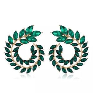 Leaf fashion earrings luxurious jewelry